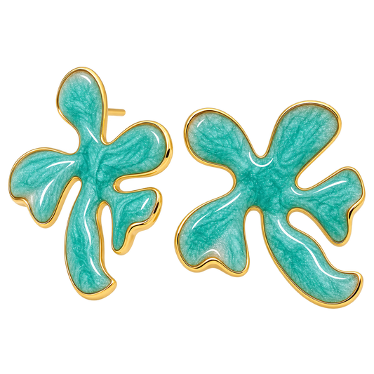 Aqua Bloom Earrings