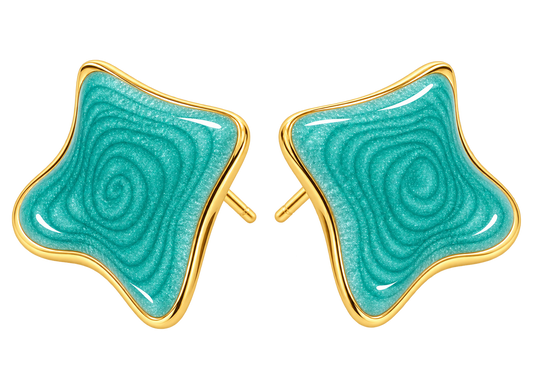 Aqua Ripple Earrings