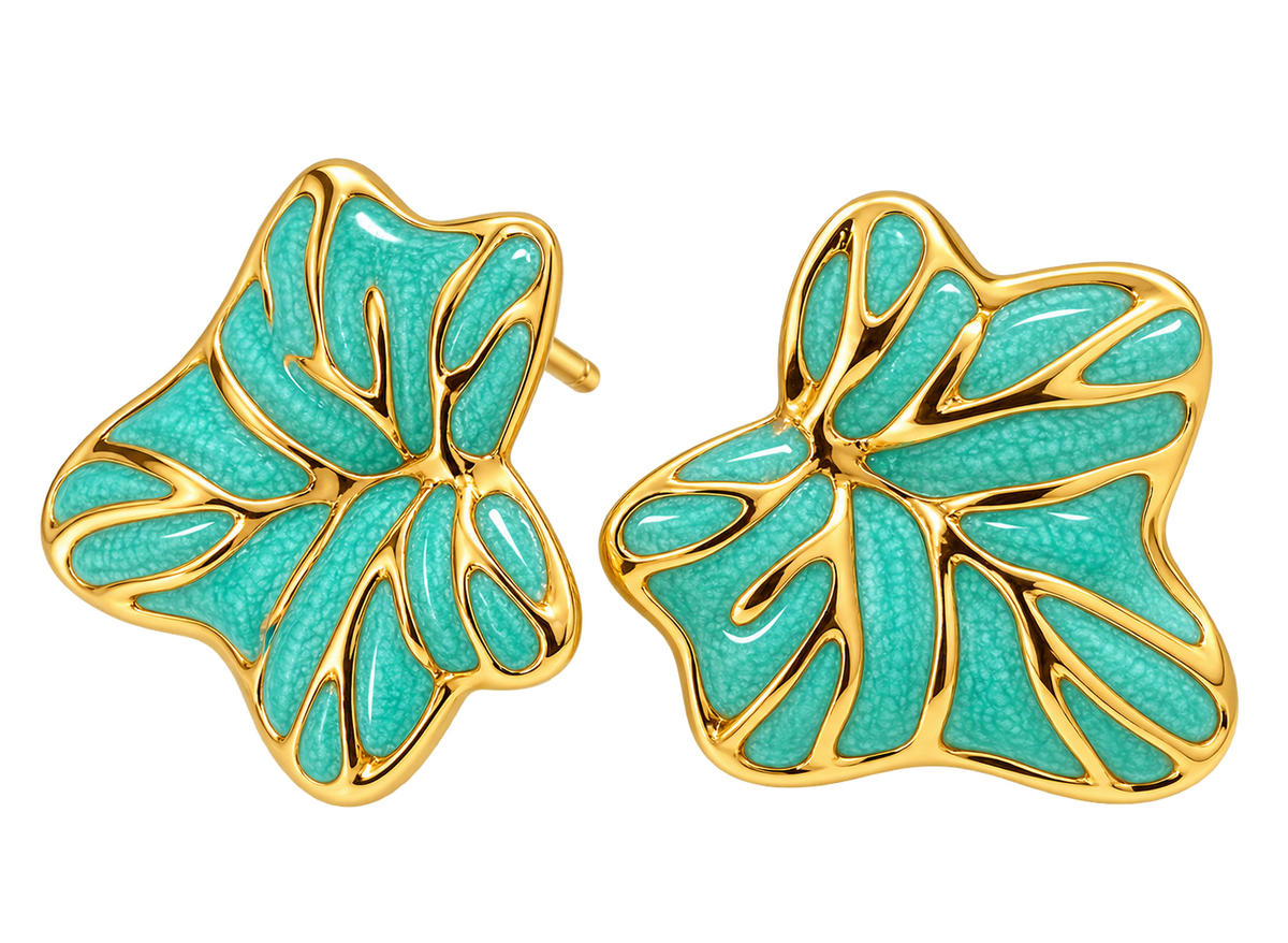 Aqua Wings Earrings