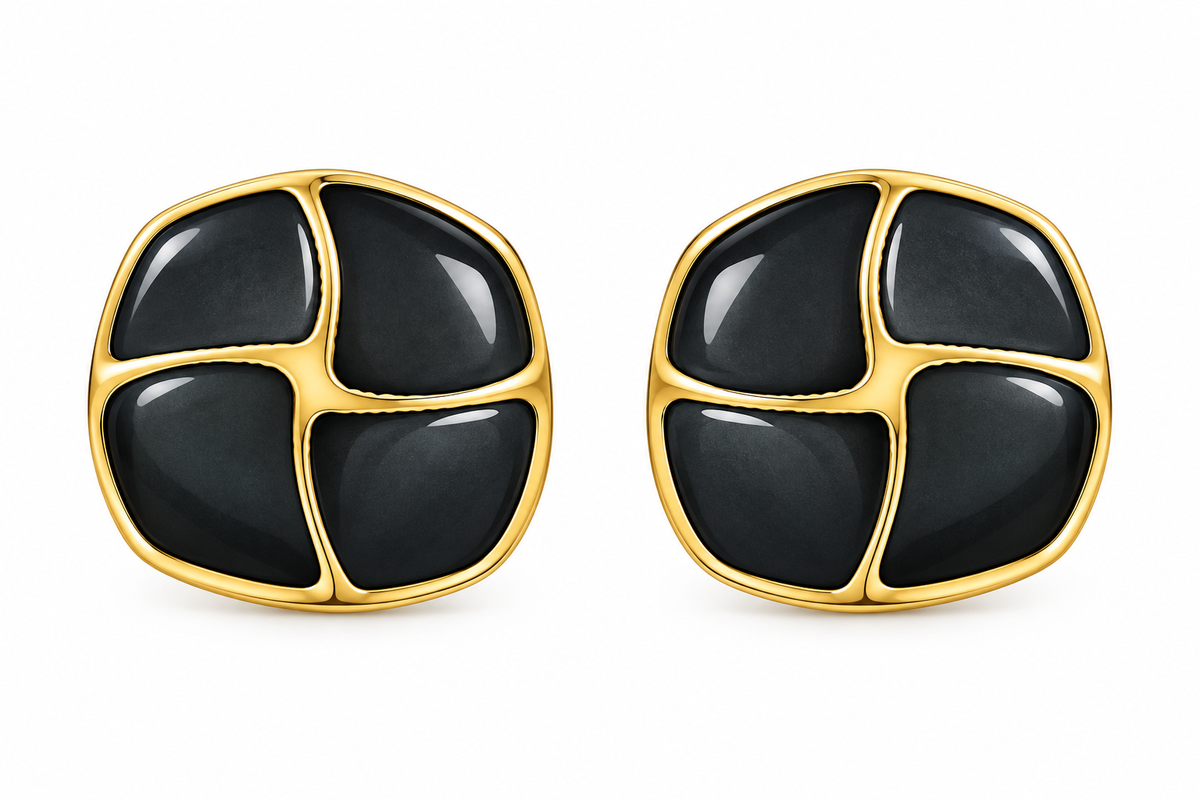 Onxy Grid Earrings