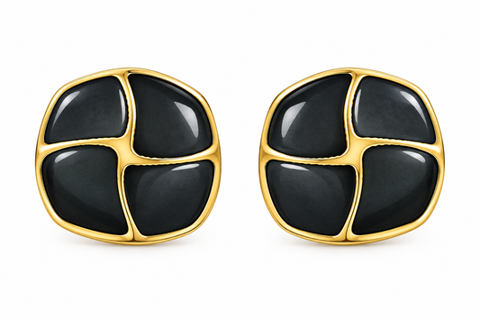 Onxy Grid Earrings