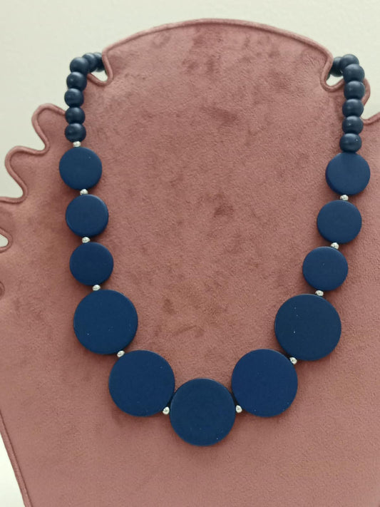 Midnight Poise Blue Necklace