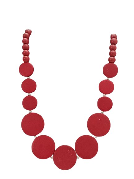 Midnight Poise Red Necklace