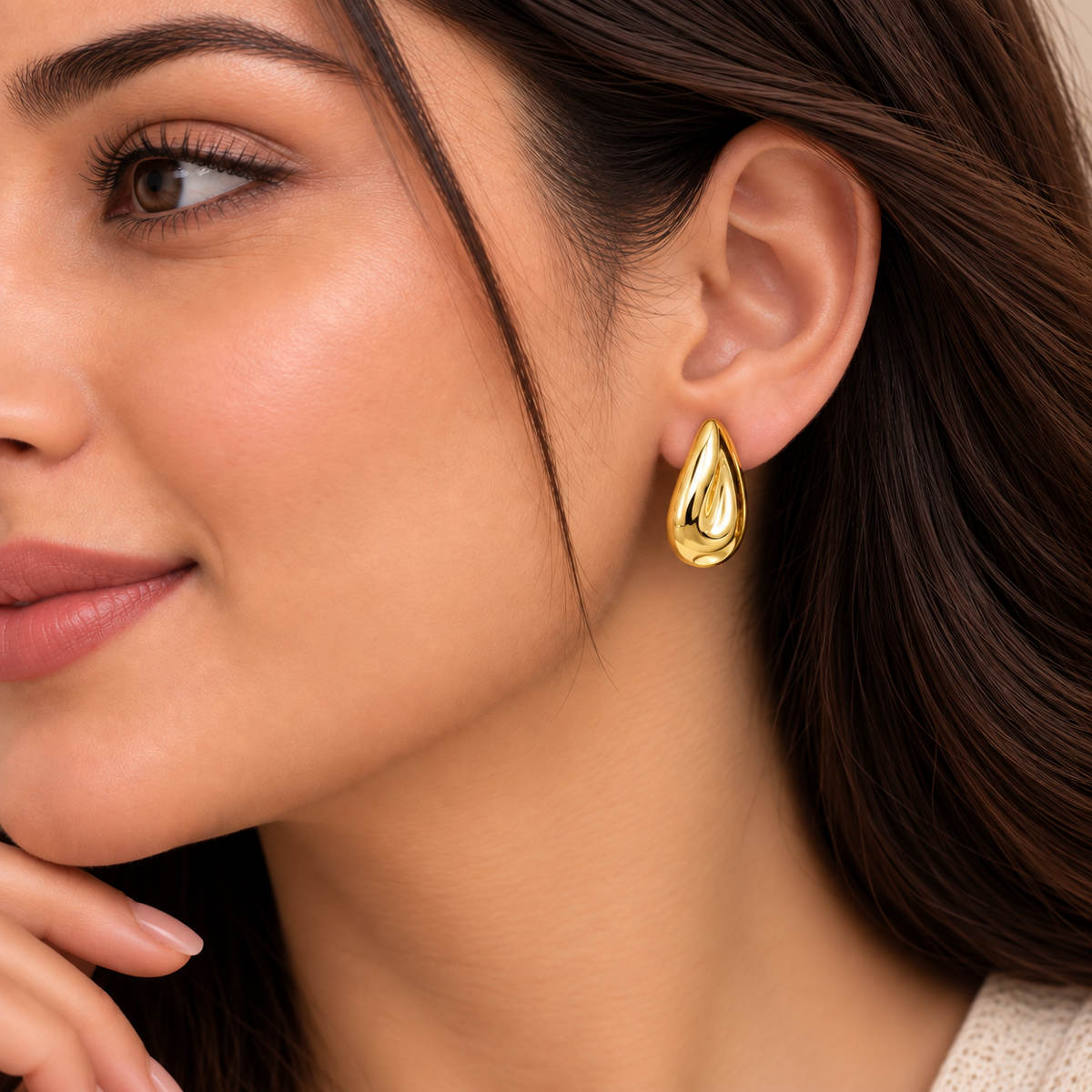 Golden Petal Earrings