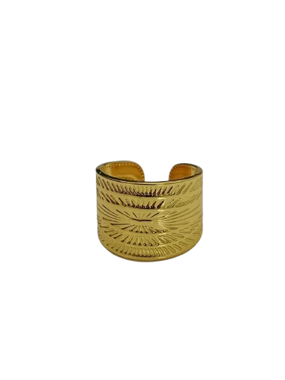 Radiant Gold Cuff Ring