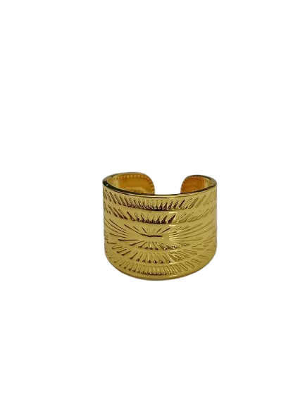 Radiant Gold Cuff Ring