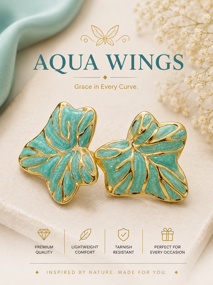 Aqua Wings Earrings