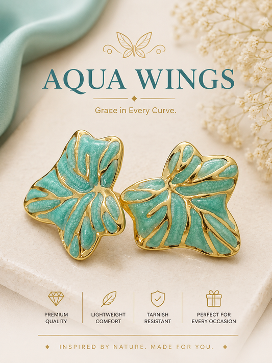 Aqua Wings Earrings
