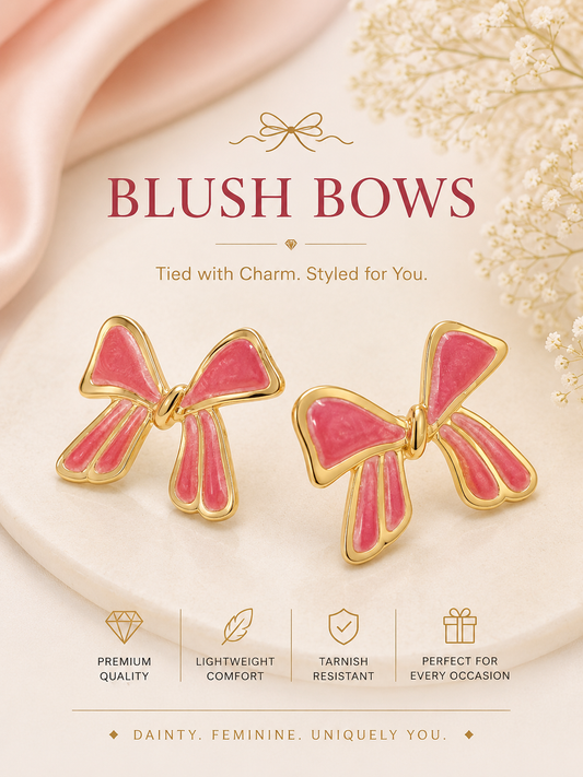 Blush Bows Earrings