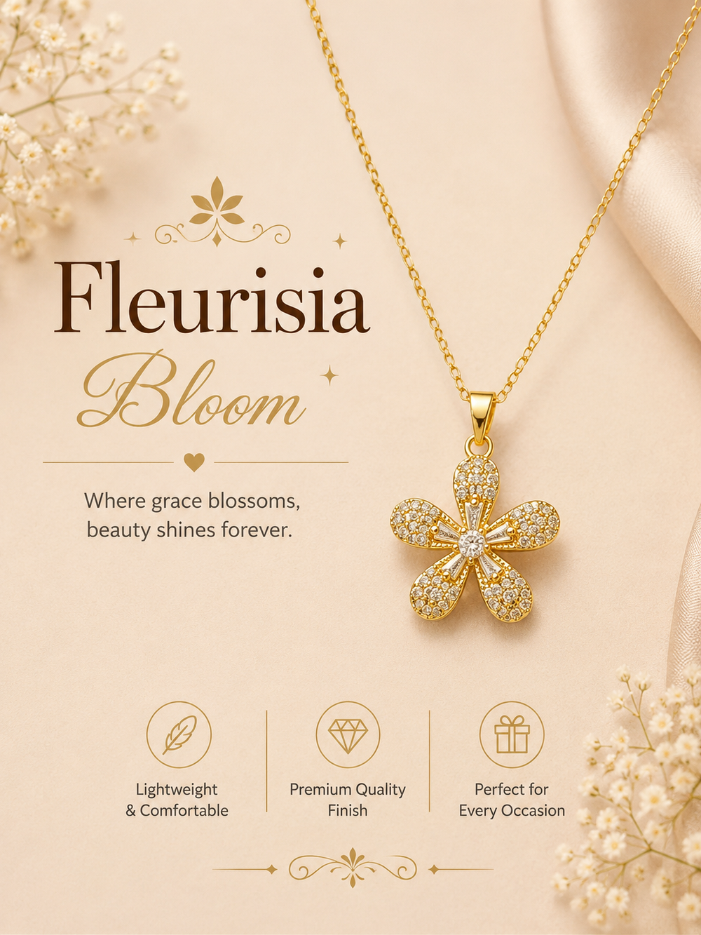 Fleurisia Bloom Pendant Necklace