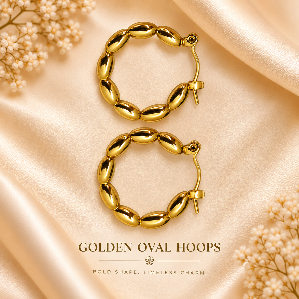 Golden Oval Hoops