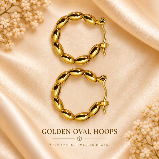 Golden Oval Hoops