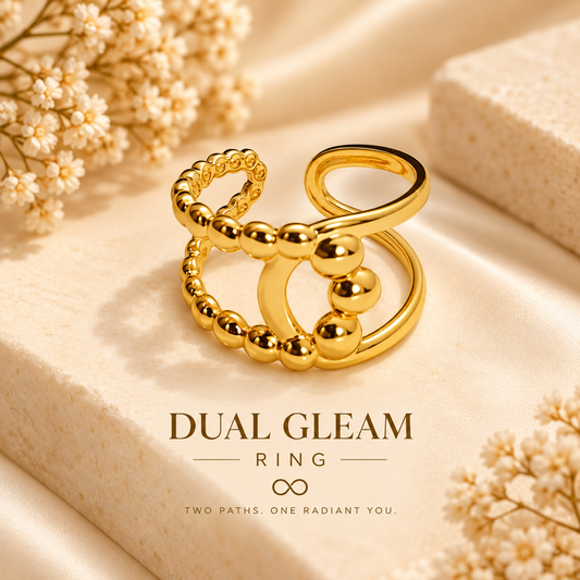 Dual Gleam Open Ring