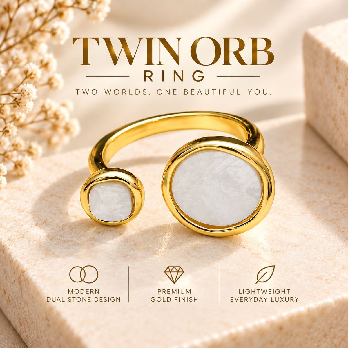 Twin Orb Ring