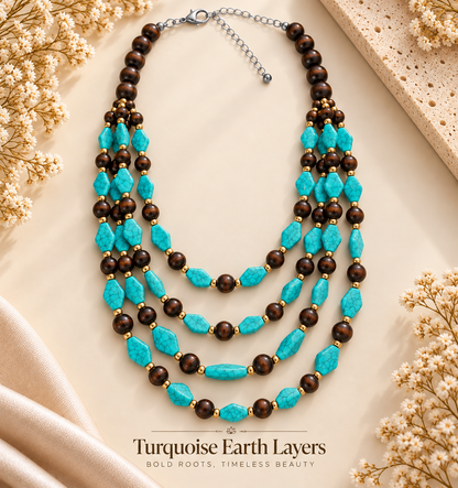 Turquoise Earth Layers Necklace