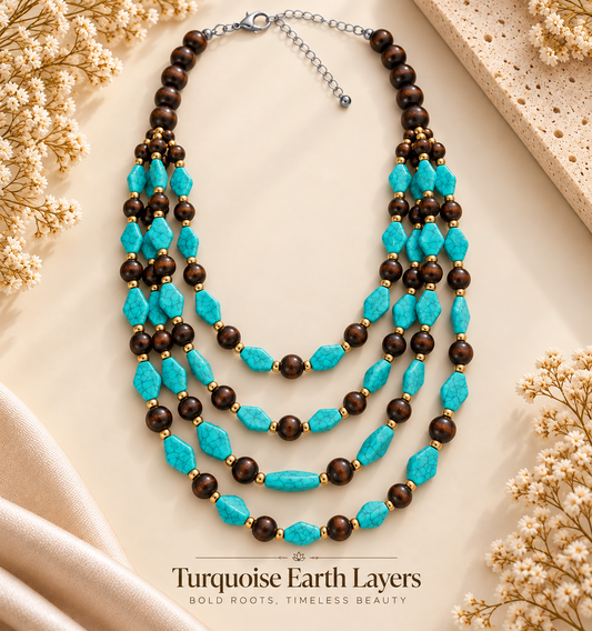 Turquoise Earth Layers Necklace