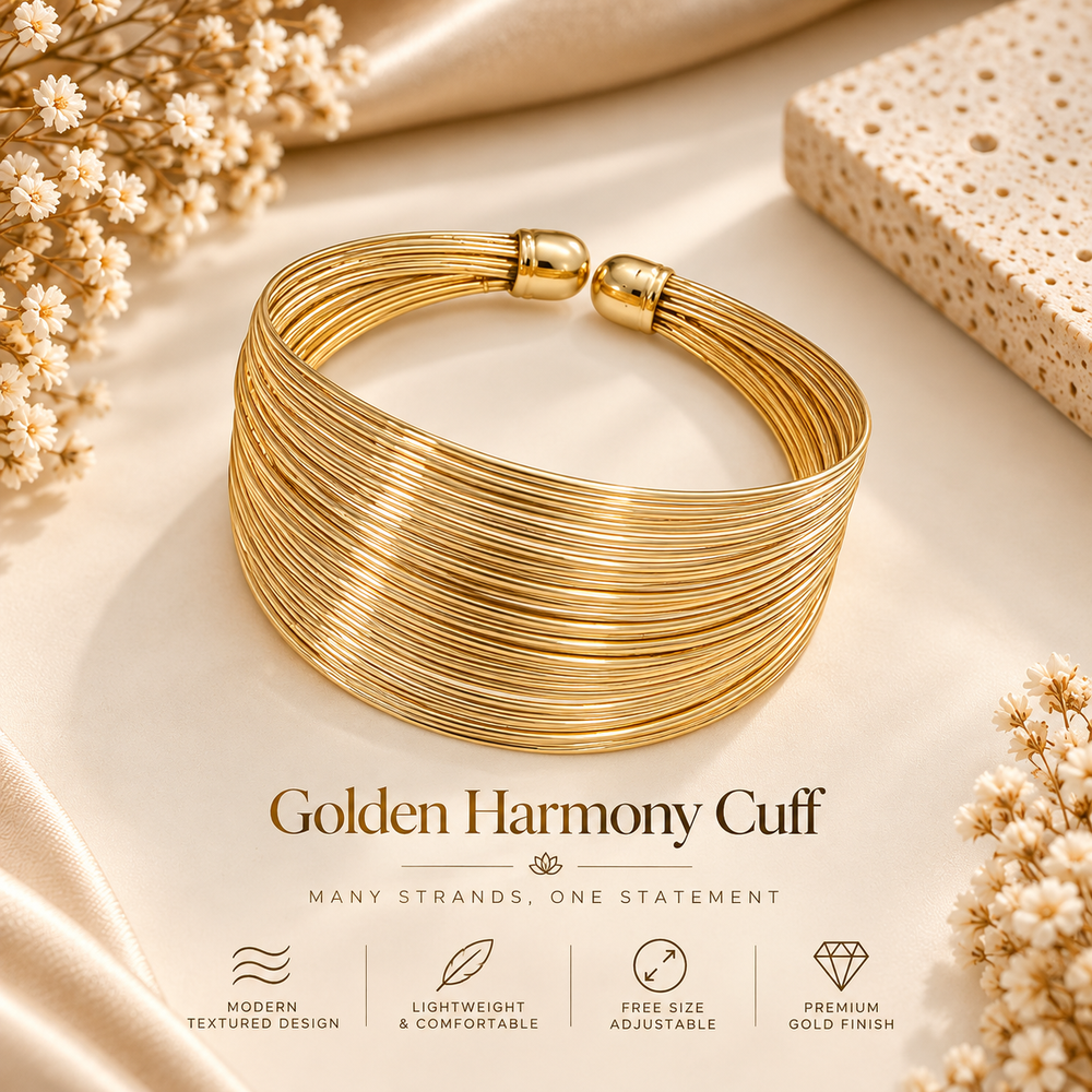 Golden Harmony Cuff