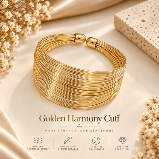 Golden Harmony Cuff