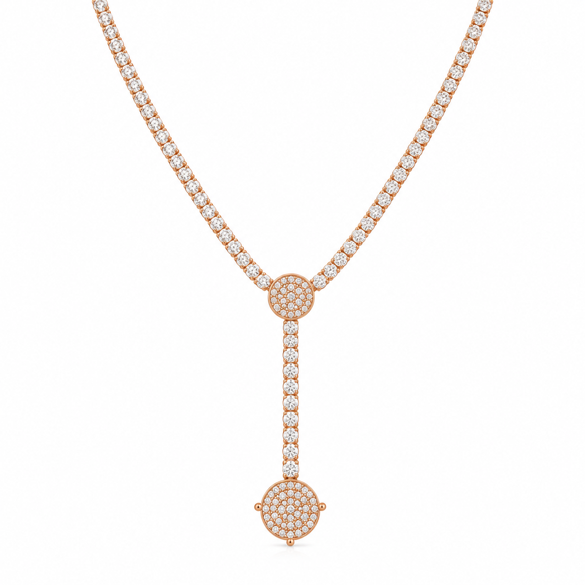 Radiant Rose-Gold Drop Necklace