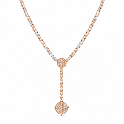 Radiant Rose-Gold Drop Necklace