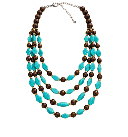 Turquoise Earth Layers Necklace