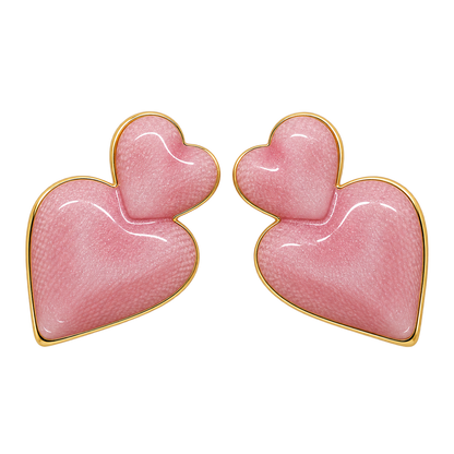 Amorea - Heart Enamel Stud