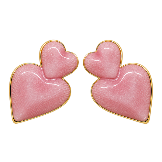 Amorea - Heart Enamel Stud