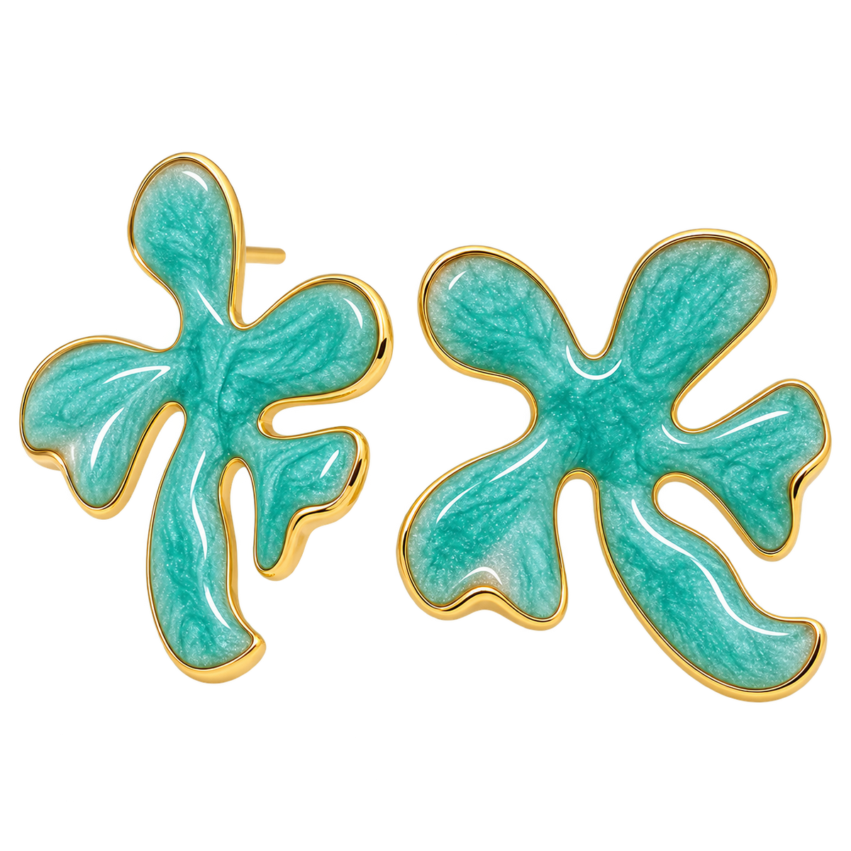 Aqua Bloom Earrings