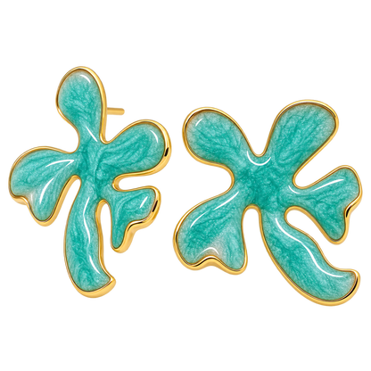 Aqua Bloom Earrings