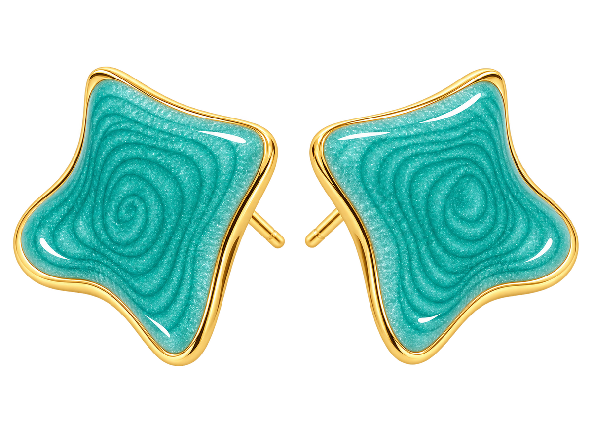 Aqua Ripple Earrings