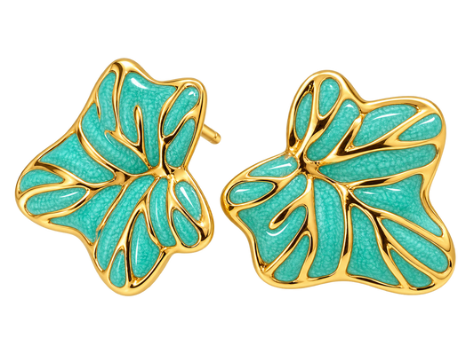 Aqua Wings Earrings