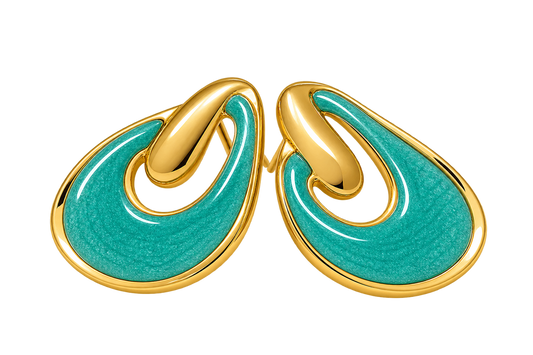 Aqualia - Enamel Stud Earrings