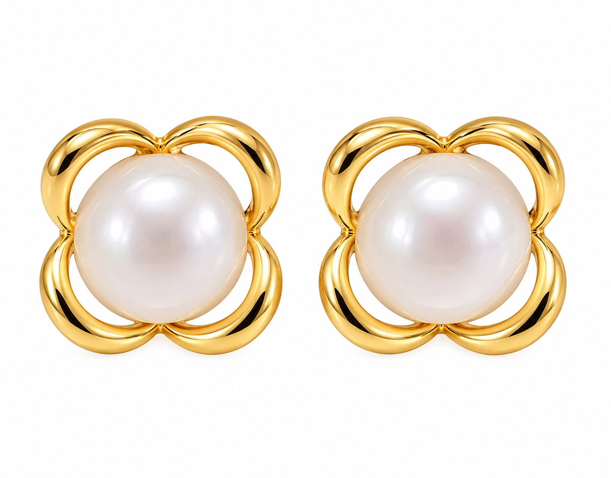 Lumira - Pearl Bloom Studs