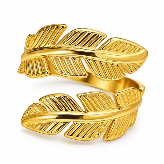 Plumora - Feather Open Ring