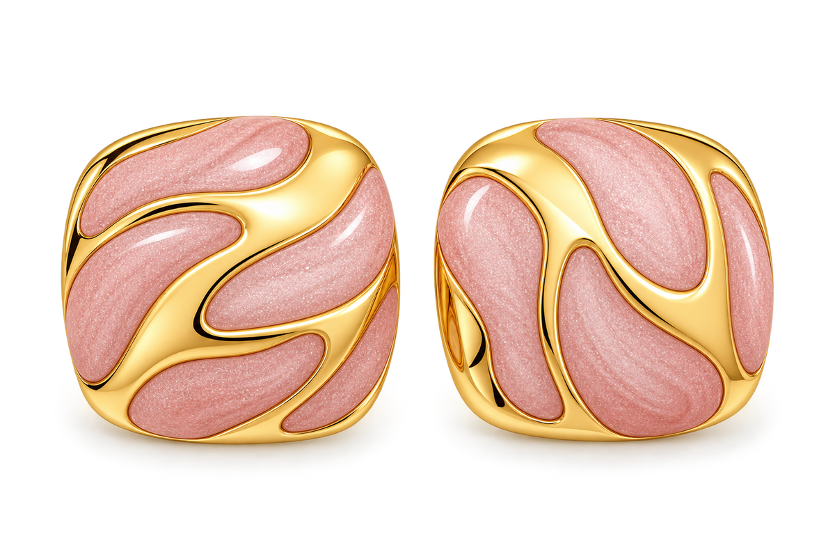 Rosalia - Enamel Stud Earrings