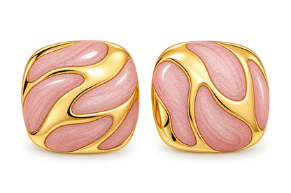 Rosalia - Enamel Stud Earrings
