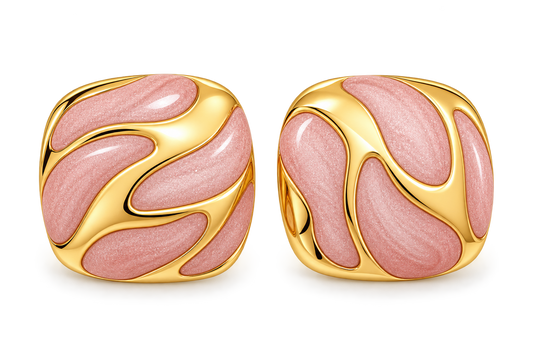Rosalia - Enamel Stud Earrings