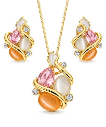 Sunlit Swirl Necklace Set