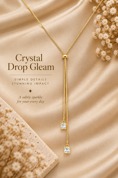Crystal Drop Gleam Necklace