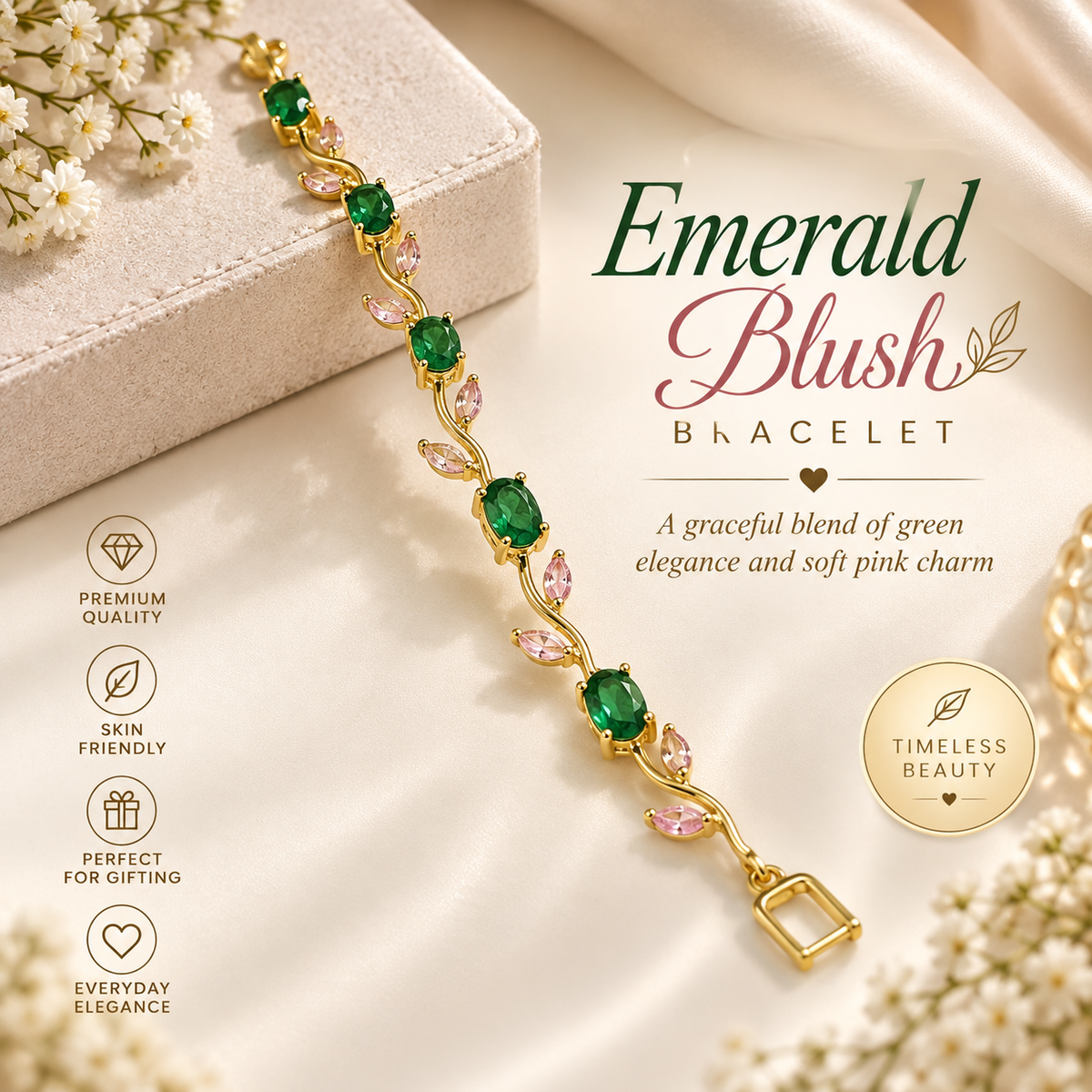 Emerald Blush Bracelet