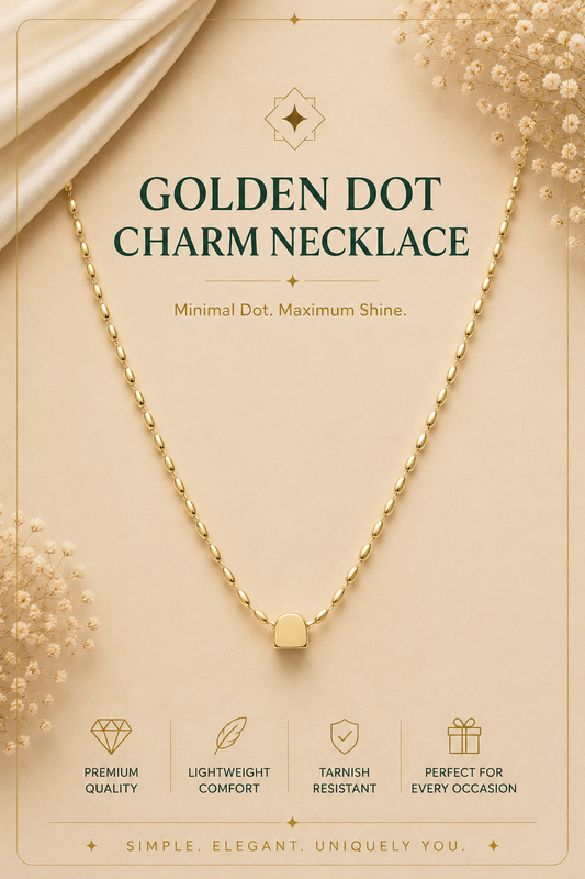 Golden Dot Charm Necklace