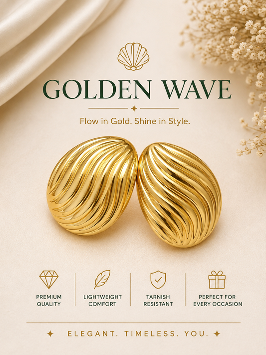 Golden Wave Earrings
