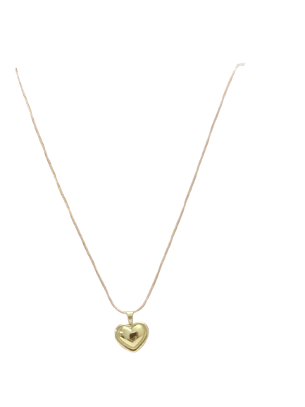 Golden Heart Charm Necklace