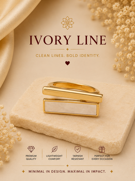 Ivory Line Ring