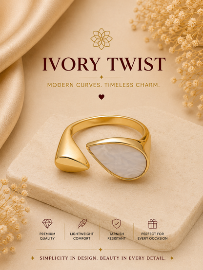 Ivory Twist Ring