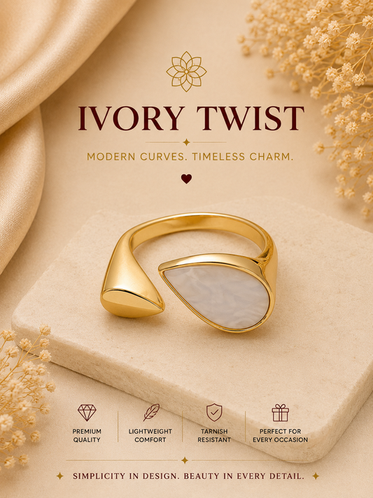 Ivory Twist Ring