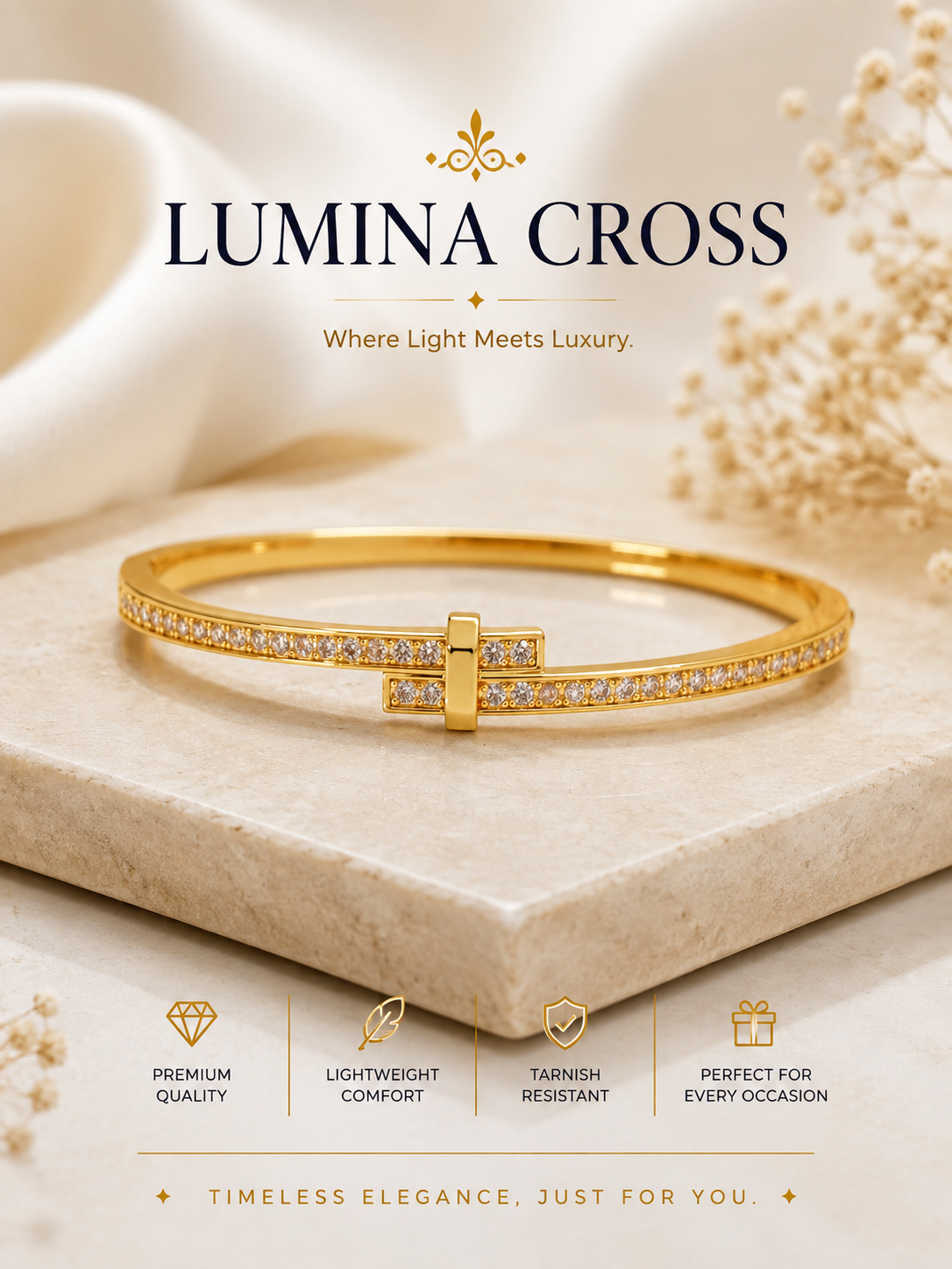 Lumina Cross Bangle