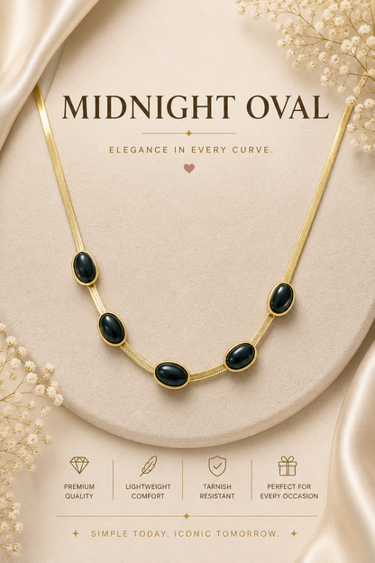 Midnight Oval Necklace