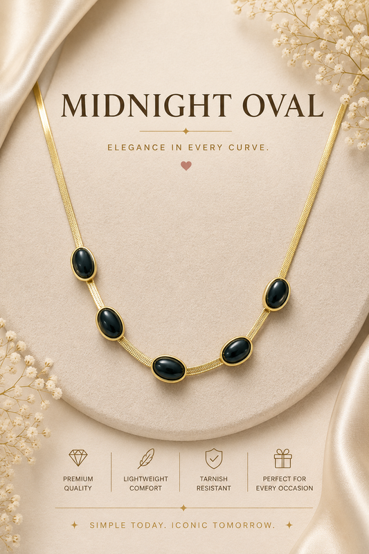 Midnight Oval Necklace