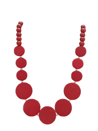 Midnight Poise Red Necklace